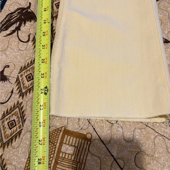 Zara high rise pale yellow straight jeans women’s size 6 - Picture 7 of 9